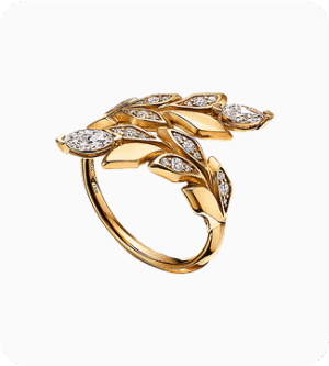 Leaf Diamond Ring